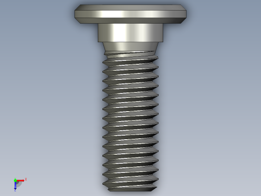 超薄型内六角螺钉-Ultra Low Profile Socket Head Screws 3-8-16 Thread Size 1 in Long.STEP俯视缩略图