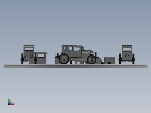 可互换汽车木制玩具CAD-SolidWorks-step格式前视缩略图