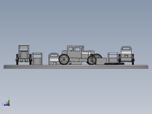 可互换汽车木制玩具CAD-SolidWorks-step格式右视缩略图