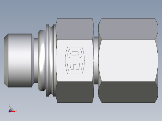 卡套式工业通用硬管接头EO_Swivel_connector_EGEO08SMCF前视缩略图