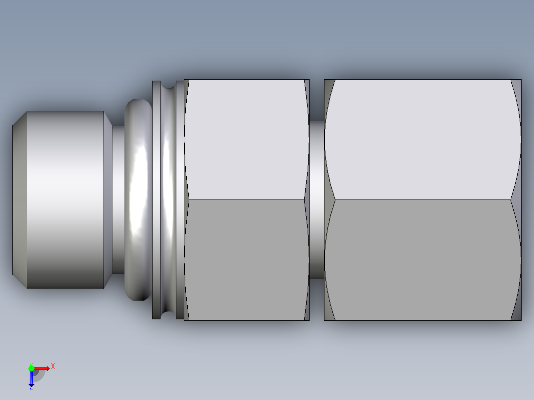 卡套式工业通用硬管接头EO_Swivel_connector_EGEO08SMCF俯视图