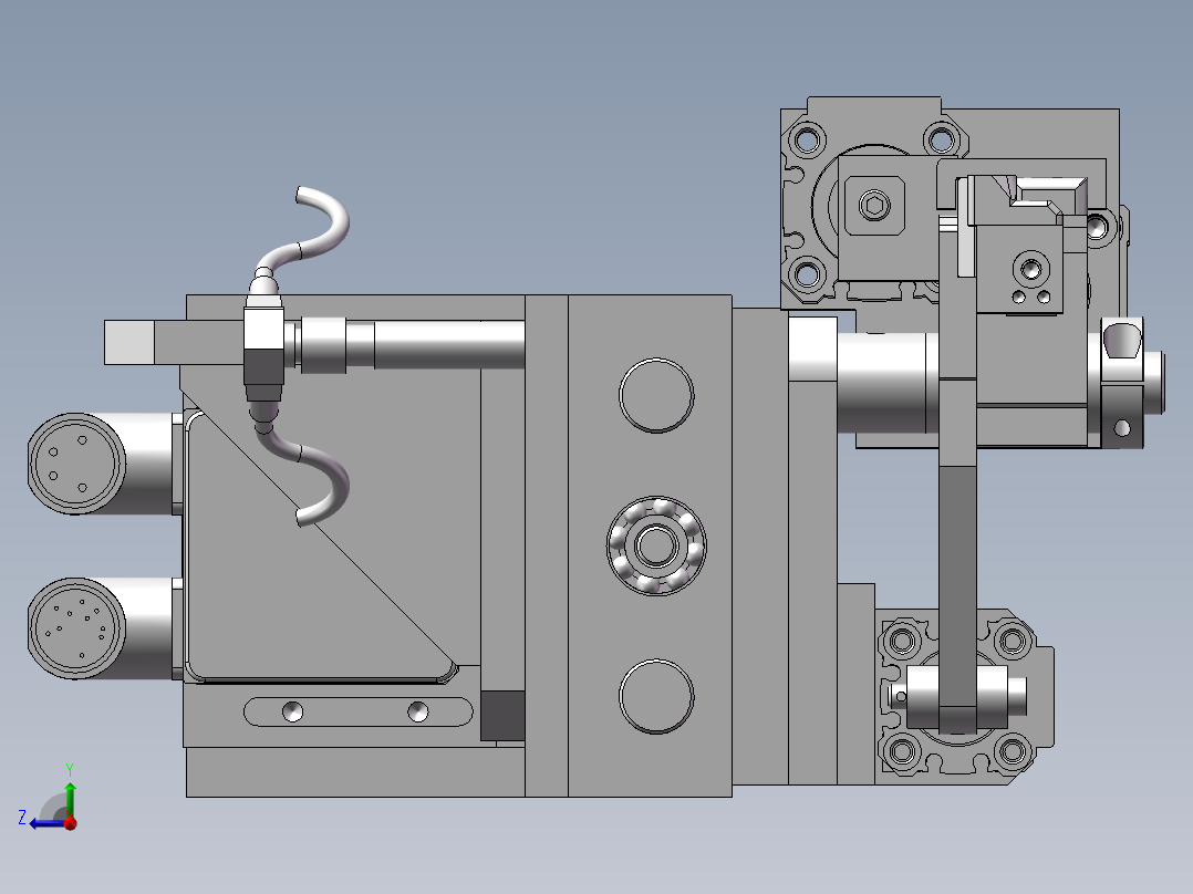 夹装、截止组件总成右视图
