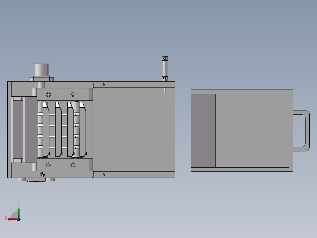 小型产品包装计数设备后视图