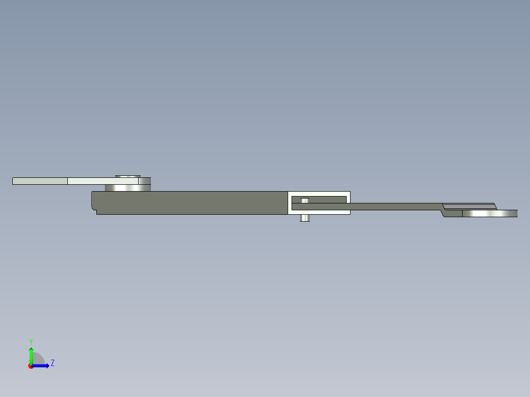 一字拉架 拉杆左视图