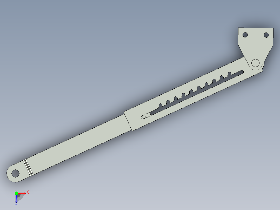 一字拉架 拉杆俯视图