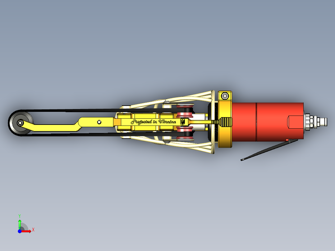 气动砂光机（砂带磨光机）前视图