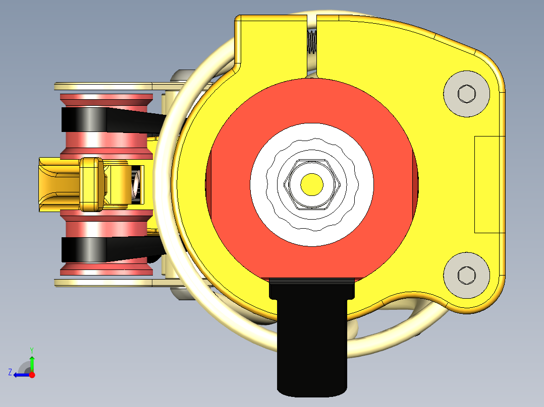 气动砂光机（砂带磨光机）右视图