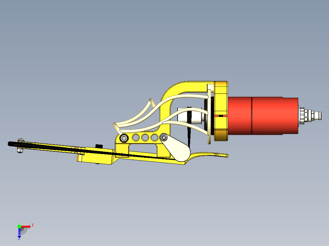 气动砂光机（砂带磨光机）俯视图