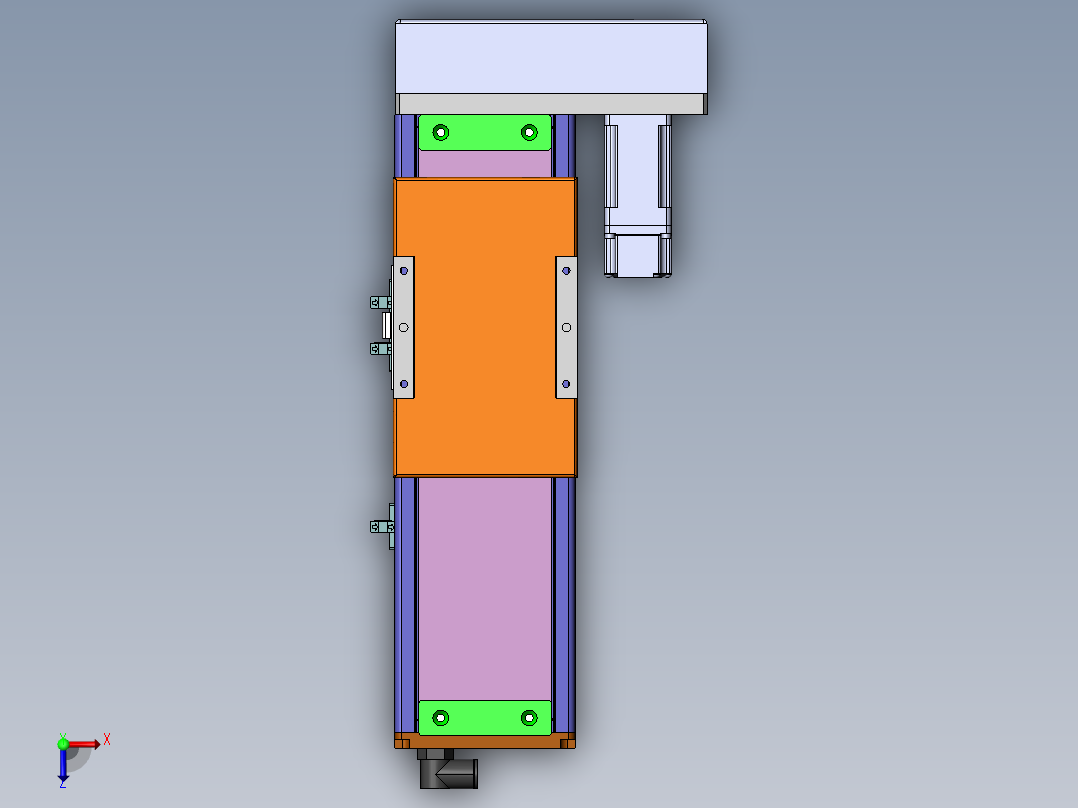 MCH丝杆全封闭MCH12-BR-100W俯视图