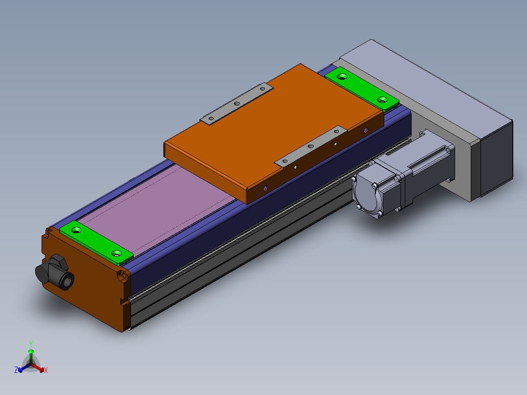 MCH丝杆全封闭MCH12-BR-100W正等轴测图