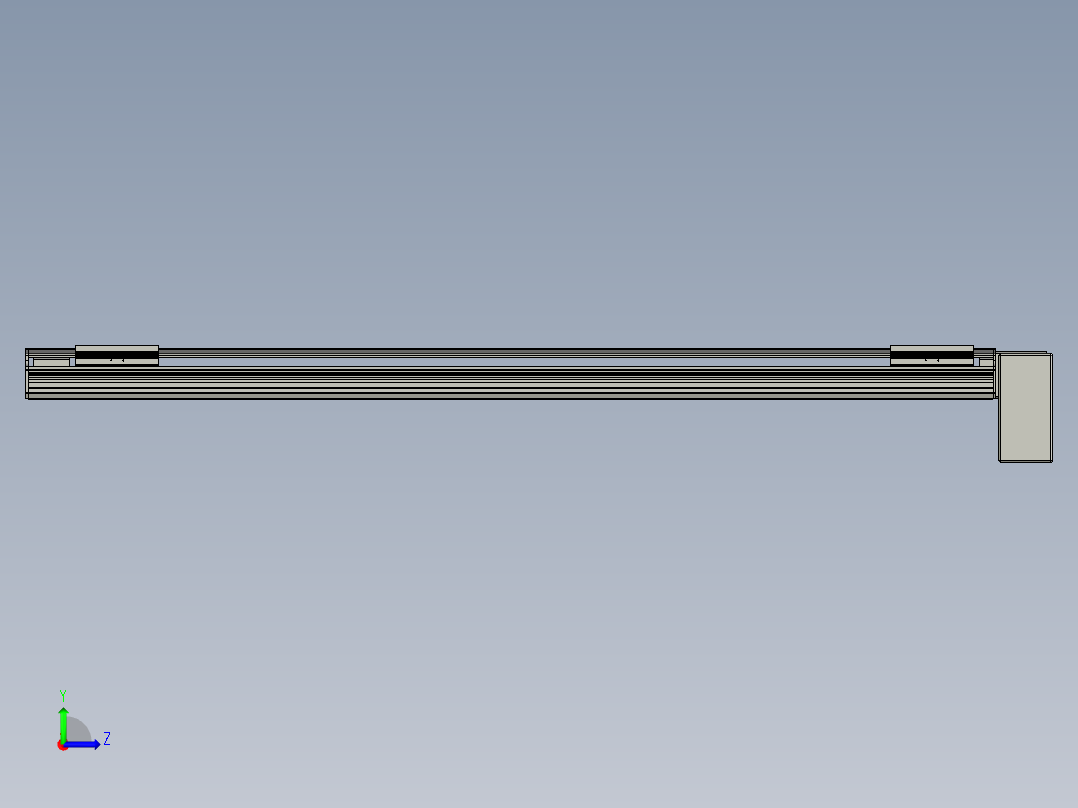 直线模组LHB17-L40-S1450-LD设计图纸左视图
