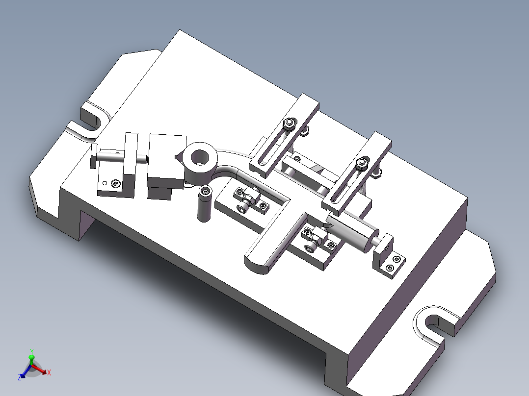 C1318自动车床手柄零件铣32上端面夹具含三维SW+CAD图纸主视图
