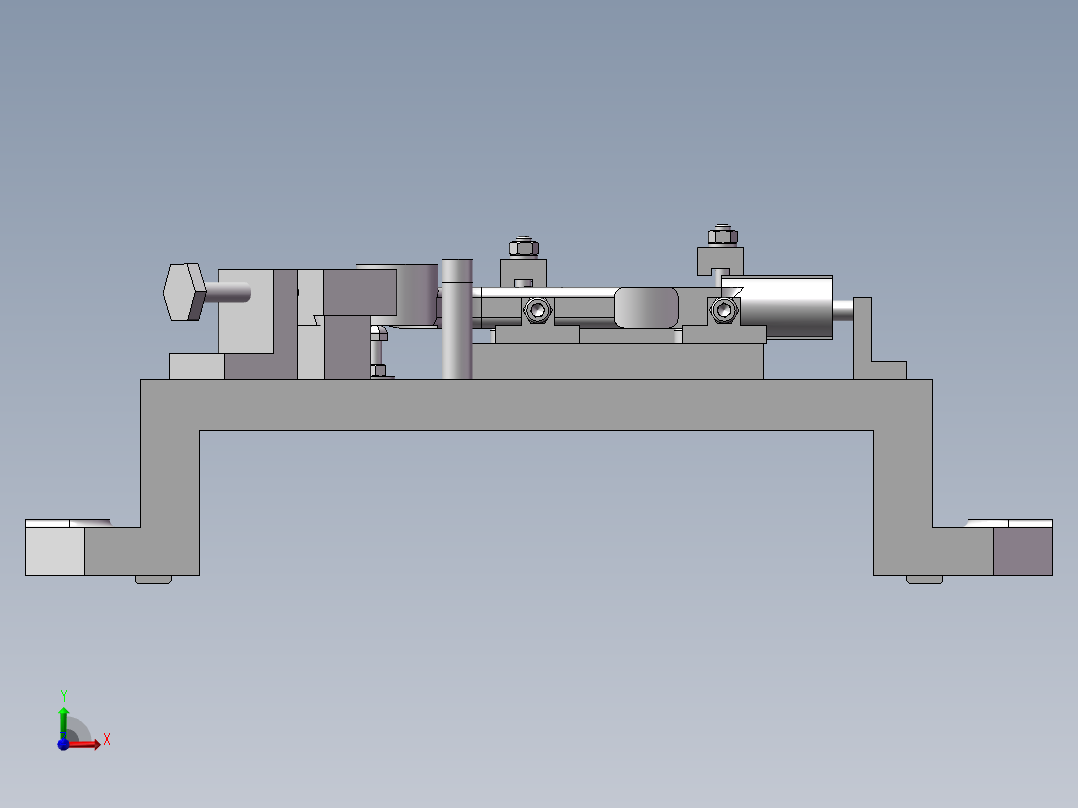 C1318自动车床手柄零件铣32上端面夹具含三维SW+CAD图纸前视图