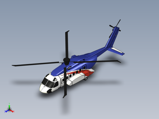 SirKosky S-92 直升机---格式为：STP正等轴测缩略图