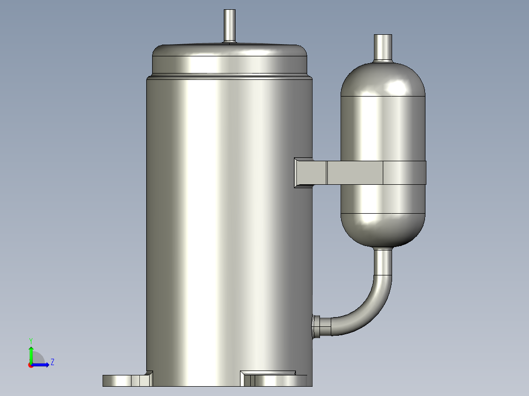 LG 旋转式压缩机--stp左视图