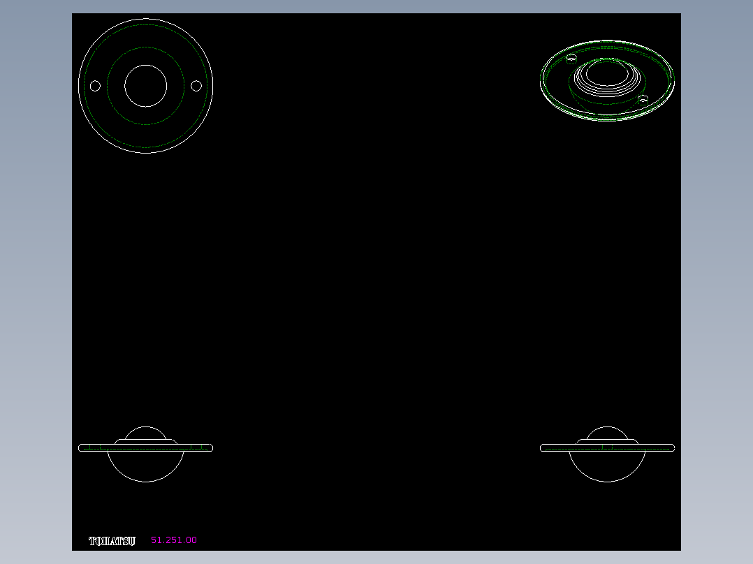 萬向滾珠51-2D多系列多零件图纸模型