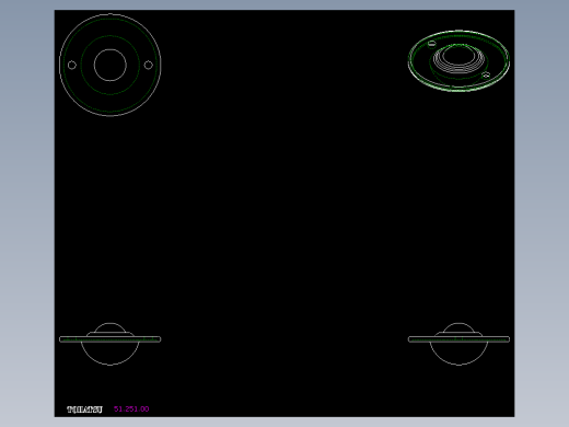 萬向滾珠51-2D多系列多零件图纸模型