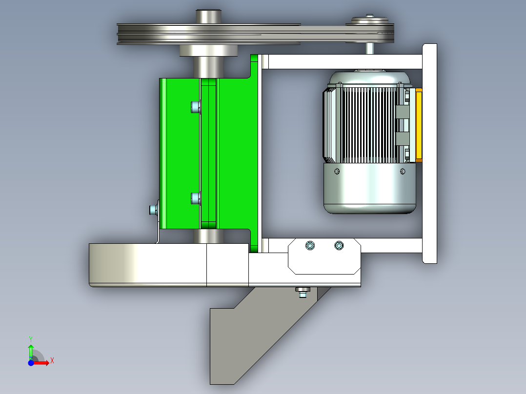 土豆切片机设计含三维二维说明书前视图