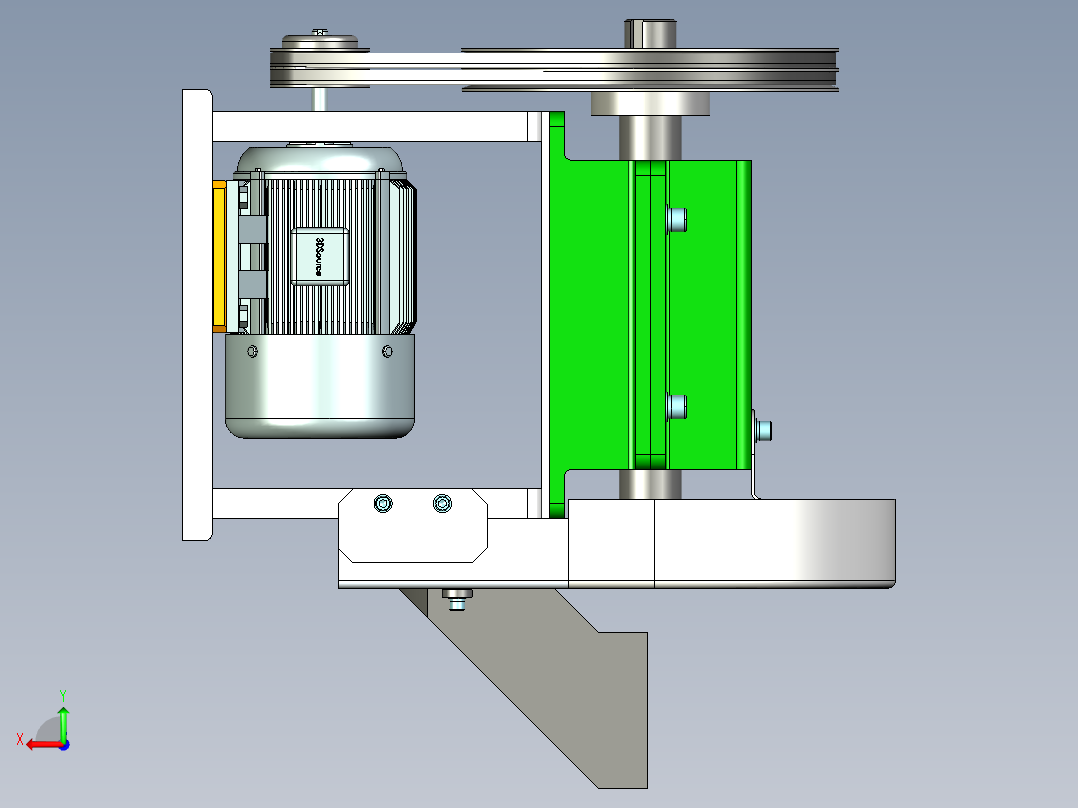 土豆切片机设计含三维二维说明书后视图