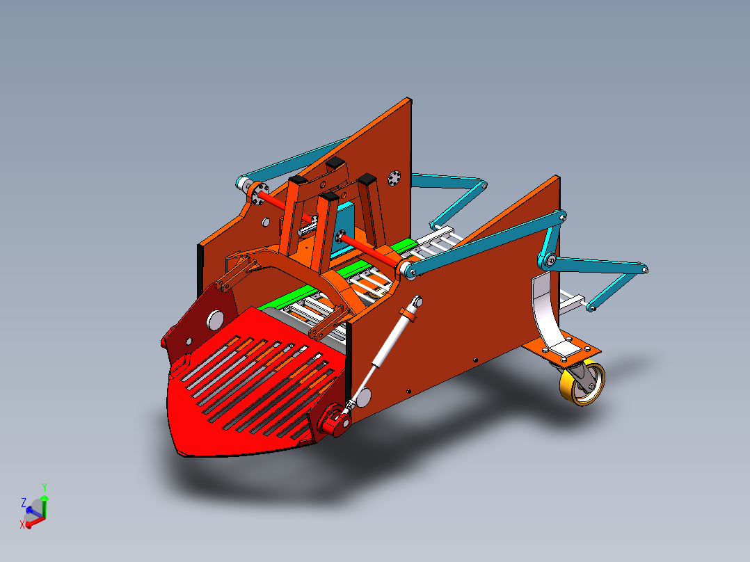 新式小型马铃薯挖掘机