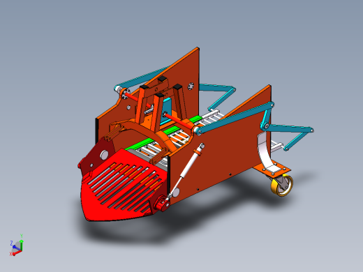 新式小型马铃薯挖掘机