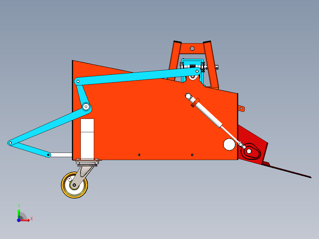 新式小型马铃薯挖掘机前视图