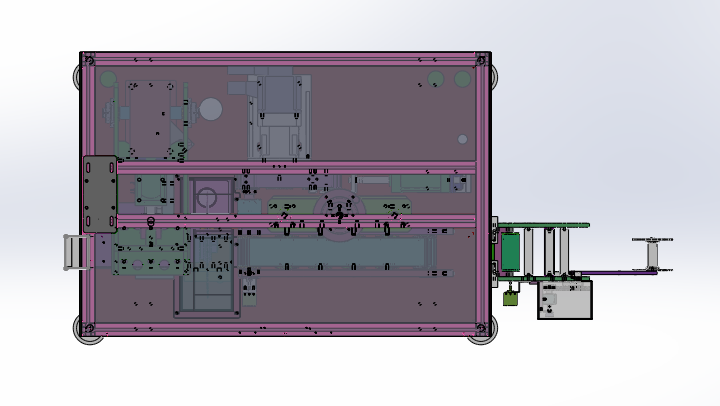 高速锯切裁断机（sw18可编辑+cad+bom）