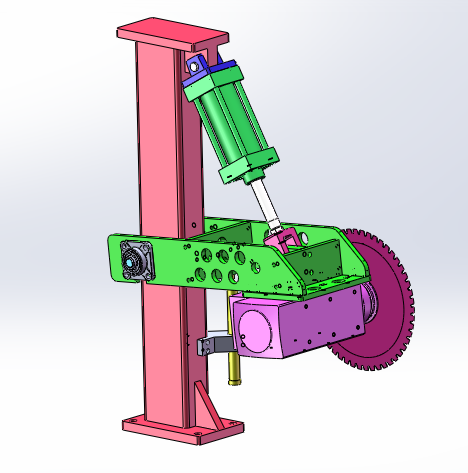 高速锯切裁断机（sw18可编辑+cad+bom）