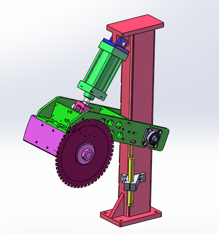 高速锯切裁断机（sw18可编辑+cad+bom）
