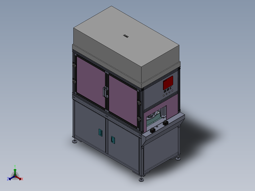 手机半自动贴膜机sw18可编辑正等轴测图