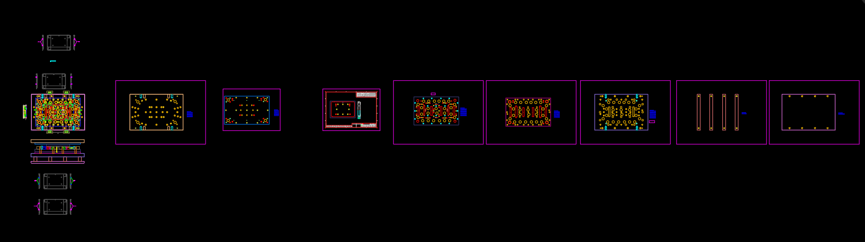 平板电脑扣角预切模具设计图