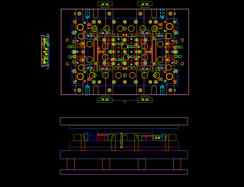 平板电脑扣角预切模具设计图