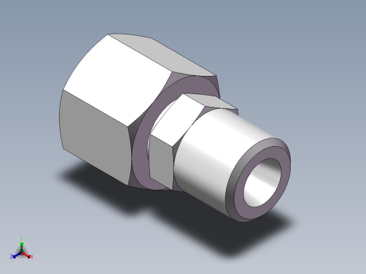 直通变径接头、2D-14-16正等轴测缩略图