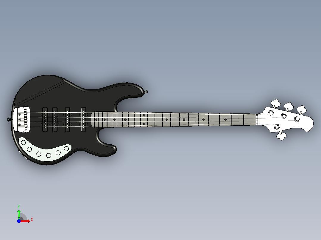 B2004619-改装电鳐低音吉他前视图