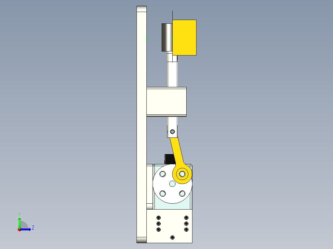 工件寿命检测工装左视图