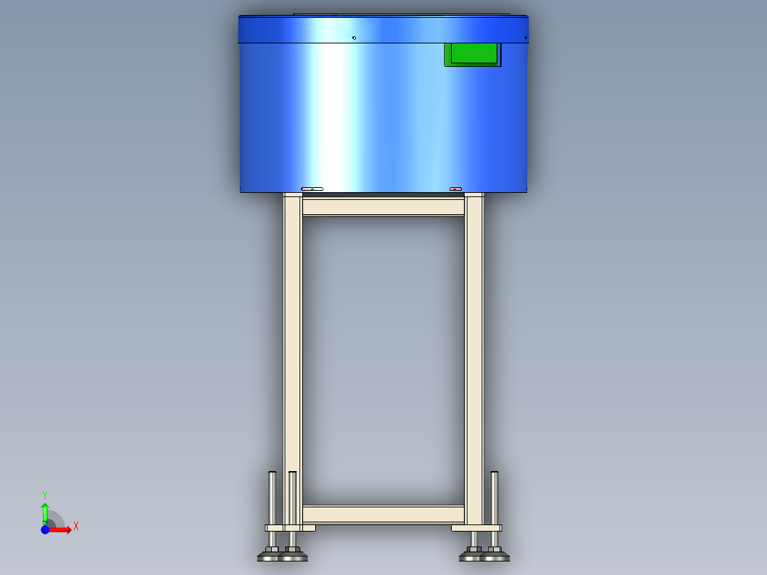 二款圆盘振动隔音框架（量产数模）前视图