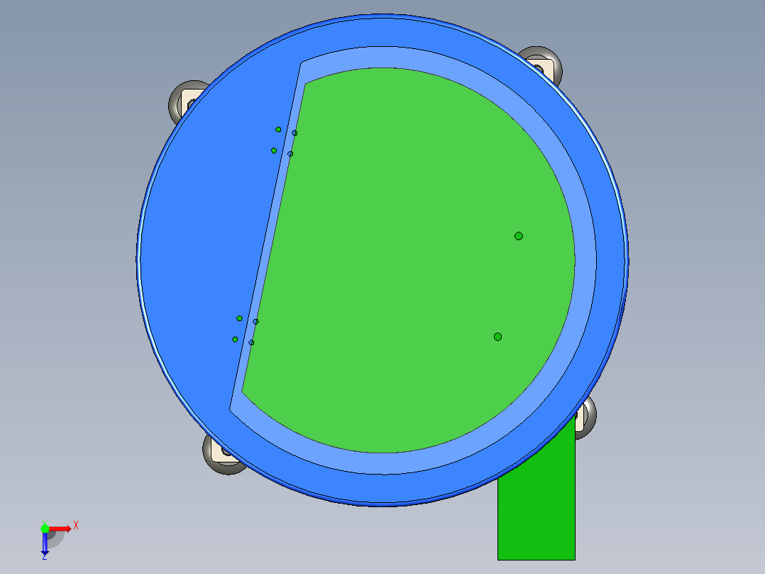 二款圆盘振动隔音框架（量产数模）俯视图