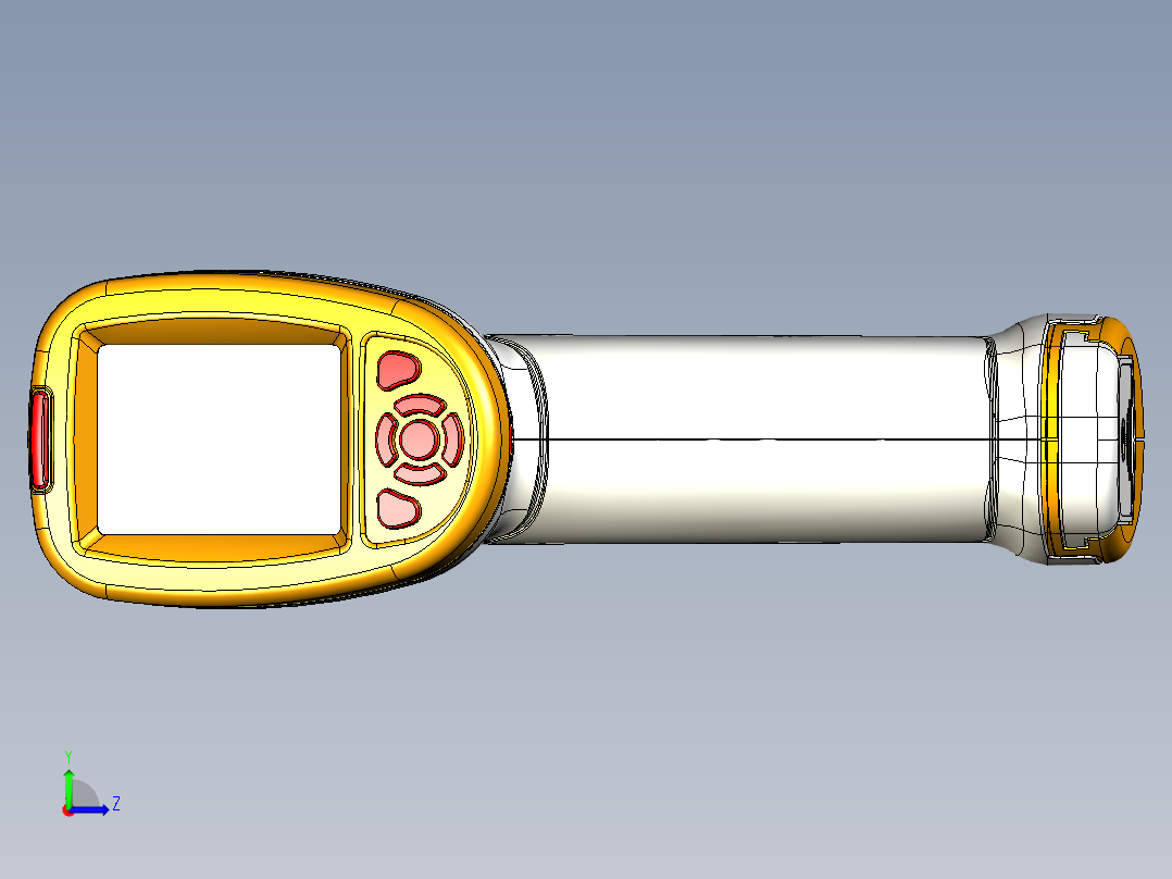 工业用高温红外测温枪左视图