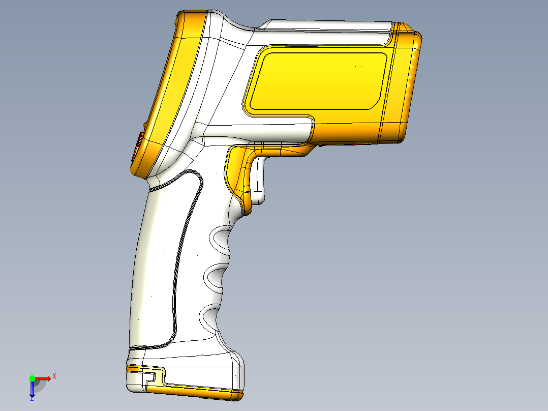 工业用高温红外测温枪俯视图