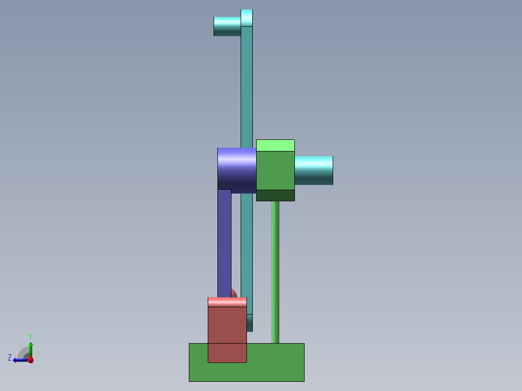 滑槽往返机构右视图