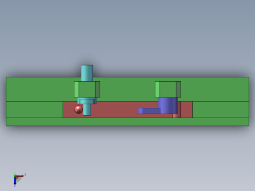 滑槽往返机构俯视缩略图