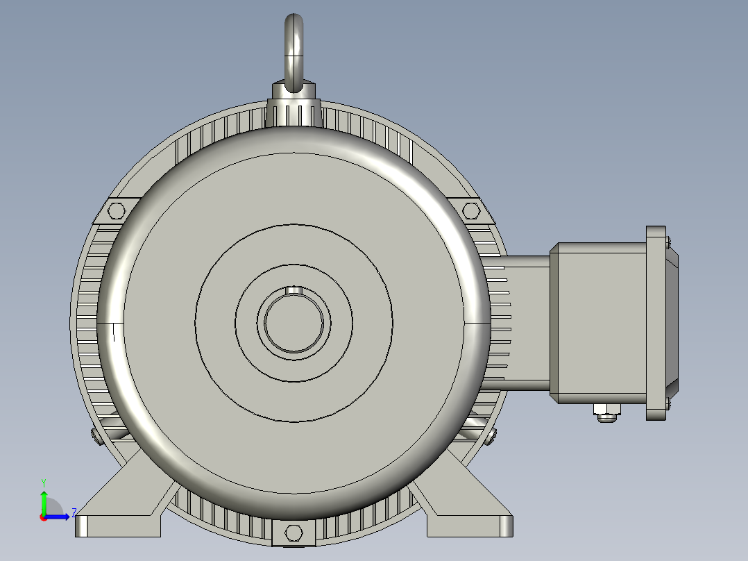 YH系列B3型高转差率三相异步电动机YH100L2-4左视图
