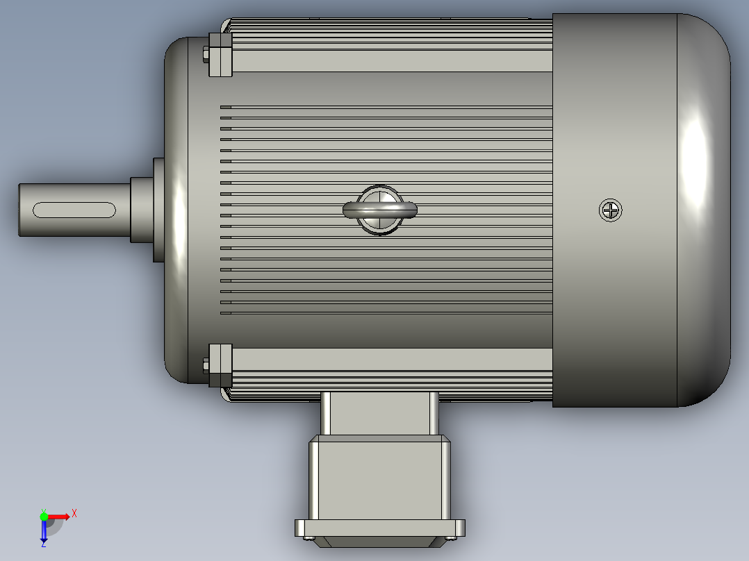 YH系列B3型高转差率三相异步电动机YH100L2-4俯视图