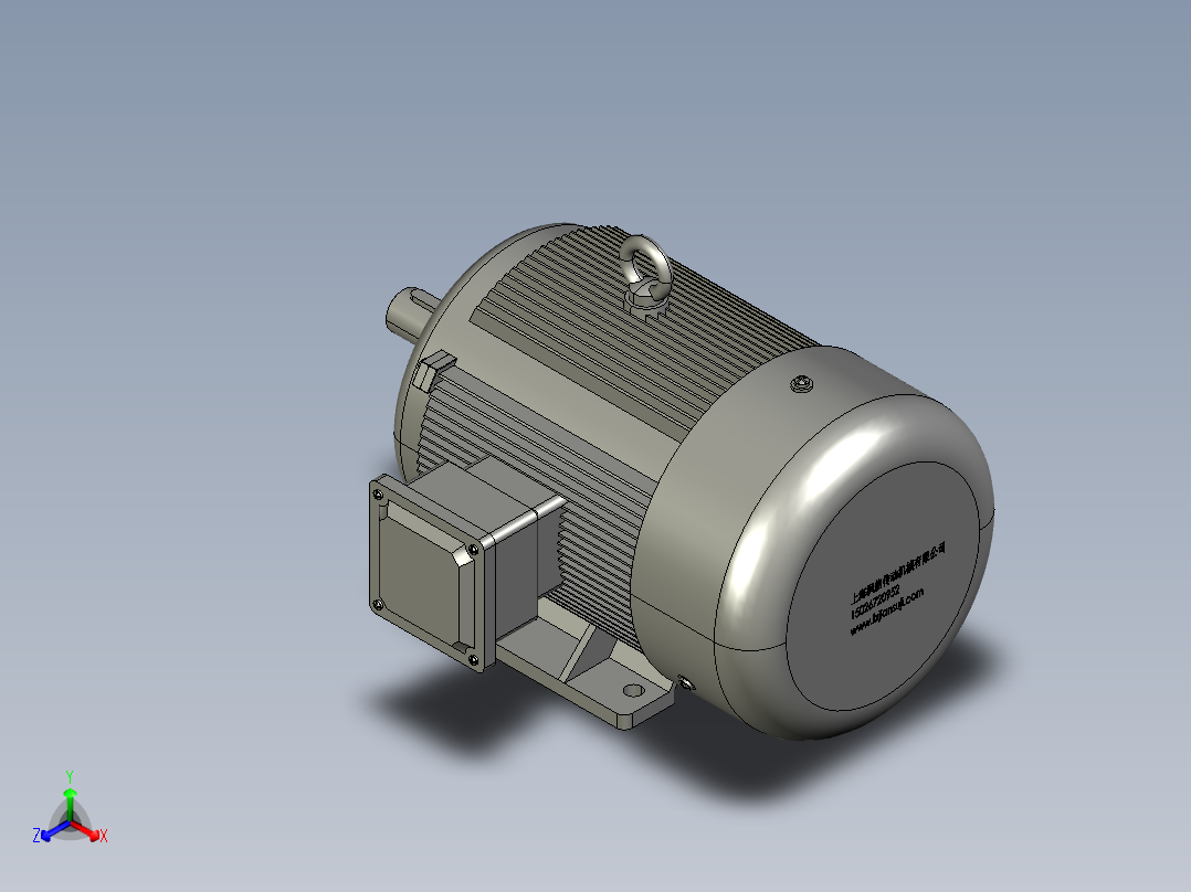 YH系列B3型高转差率三相异步电动机YH100L2-4正等轴测图