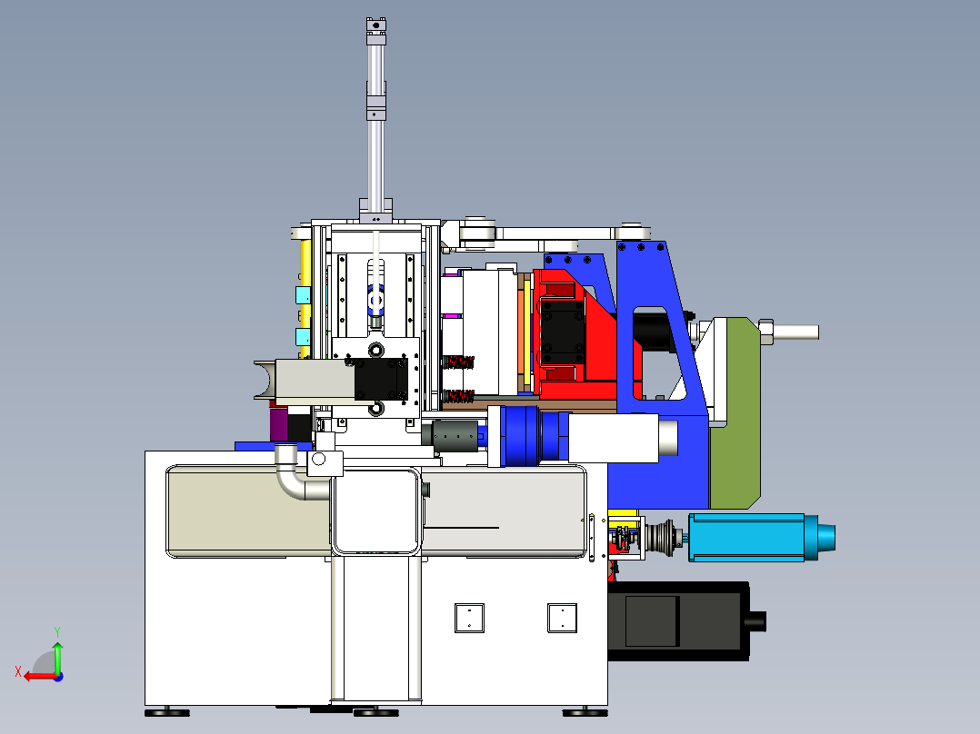 自动化数控弯管机后视图