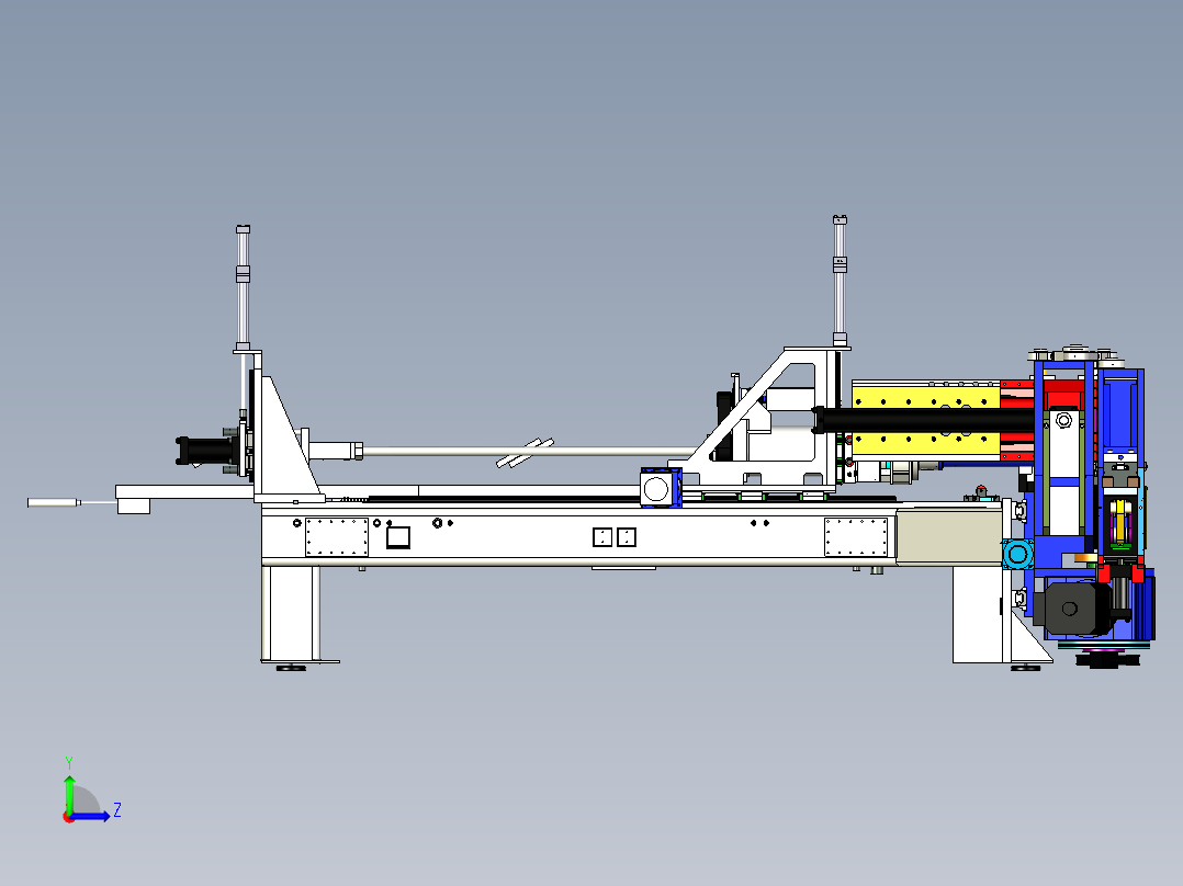自动化数控弯管机左视图