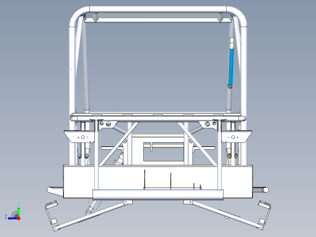 巡逻车车架右视图