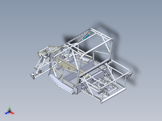 巡逻车车架正等轴测缩略图