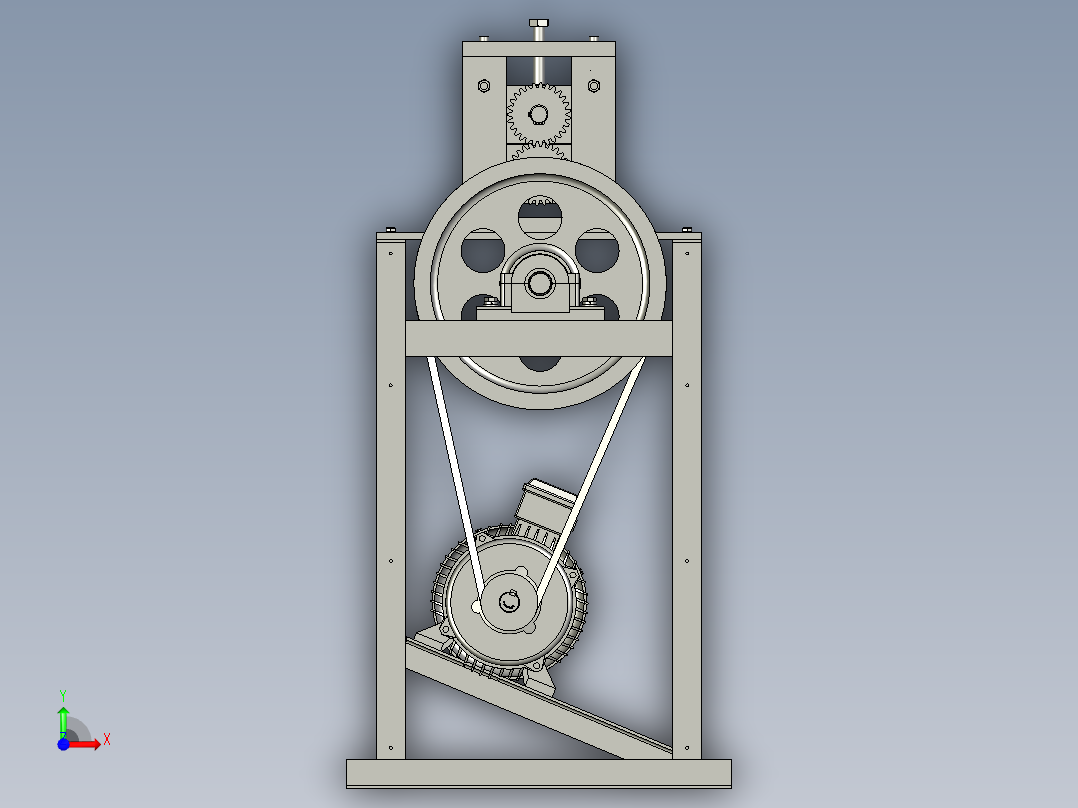 钢丝干拉工序穿模用轧尖机前视图
