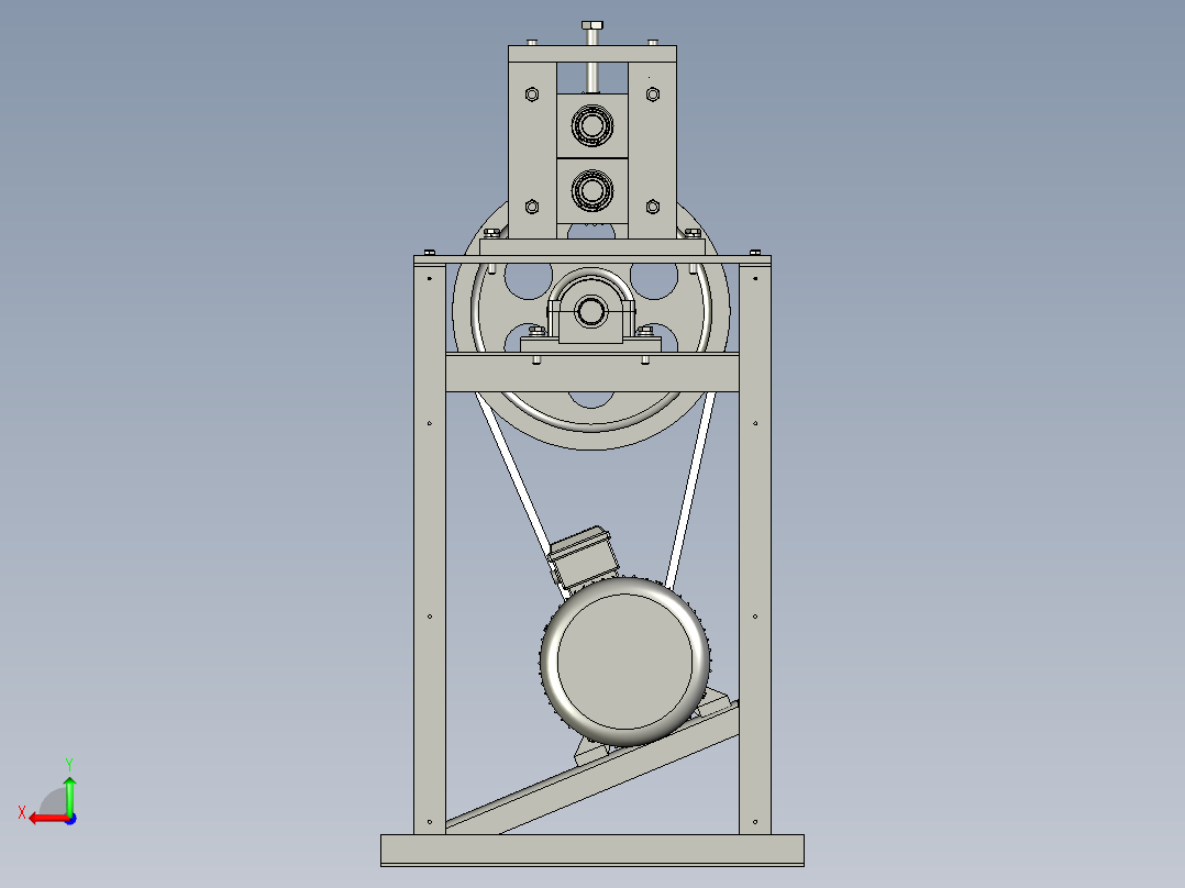 钢丝干拉工序穿模用轧尖机后视图